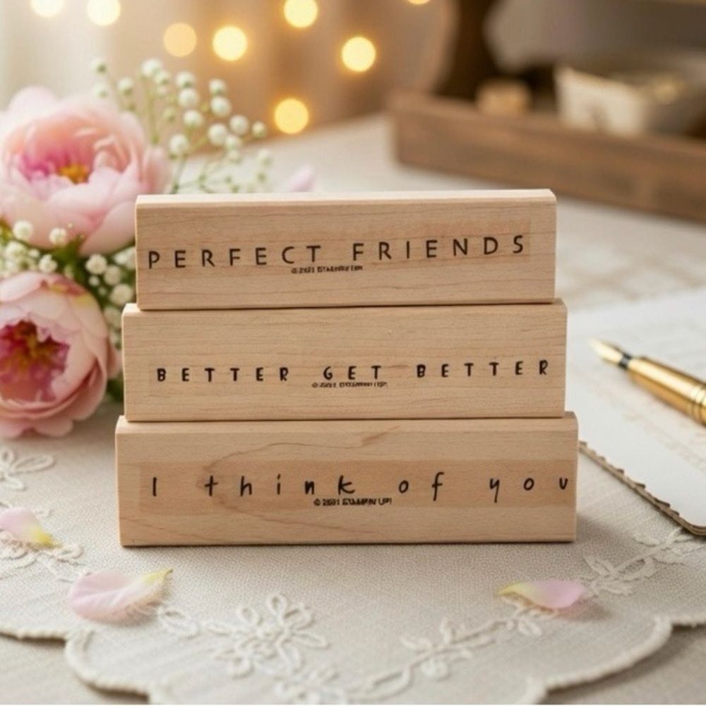 Stampin' Up! Sentiment Wooden Stamps Set